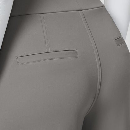 TheFitara Flex High Waisted Plicated Side Pocket Straight Leg Work Pants
